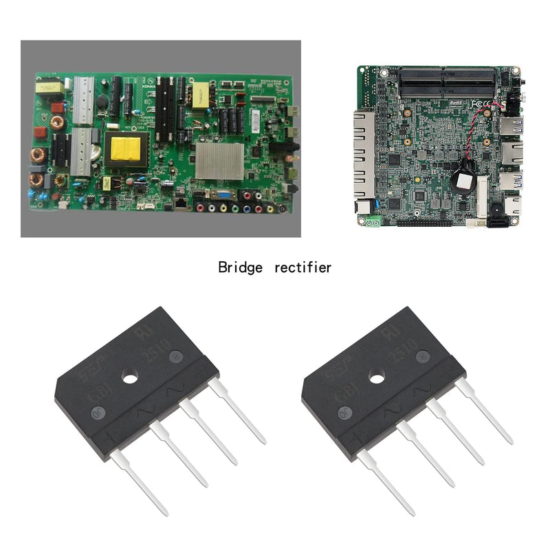 [Australia - AusPower] - Create idea 10pcs GBJ2510 25A 1000V Bridge Rectifier Through Hole Flat Diode Bridge Rectifier for Switching Power Supply LED Light Electronic Circuits 