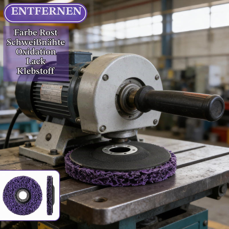 Pack of 10 CSD Discs 115 mm Purple Cleaning Disc 115 mm for Angle Grinder Reinforced Sanding Discs Rust Removal Disc for Car Paint Metal Rust Removal