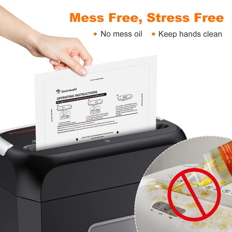 [Australia - AusPower] - Bonsaii Paper Shredder Lubricant Sheets, 24-Pack (8.4 x 5.9 inch/Piece) 24 PACK 