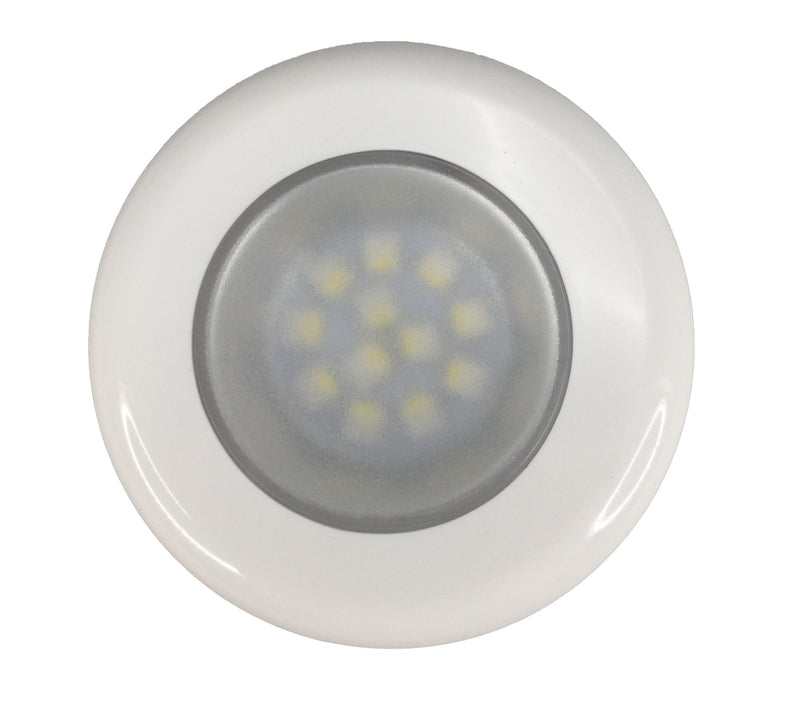 Pactrade Marine RV Boat Pontoon Red Green Blue White LED Courtesy Ceiling Light White Plastic Housing Glare Free Illumination Lens Energy Saving12V DC (Surface/Flush Mount) Surface / Flush Mount