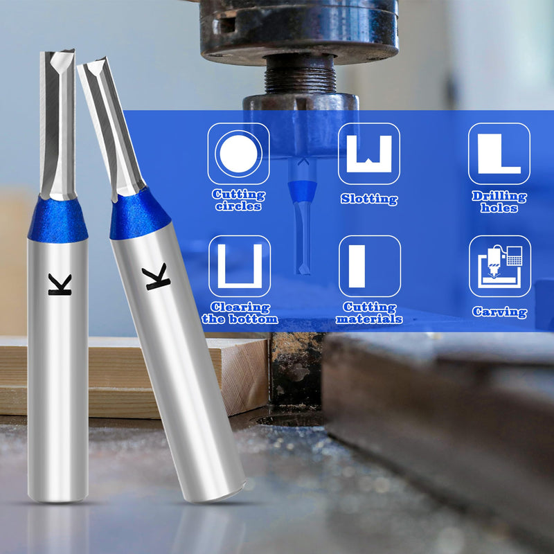 [Australia - AusPower] - ASNOMY 3 mm Groove Cutter 8 mm Shank, Carbide Cutter Router Bits, Straight Wood Cutter Router Bit Set, Milling Tool for Woodworking 1 Stück--8xØ3x12mm 