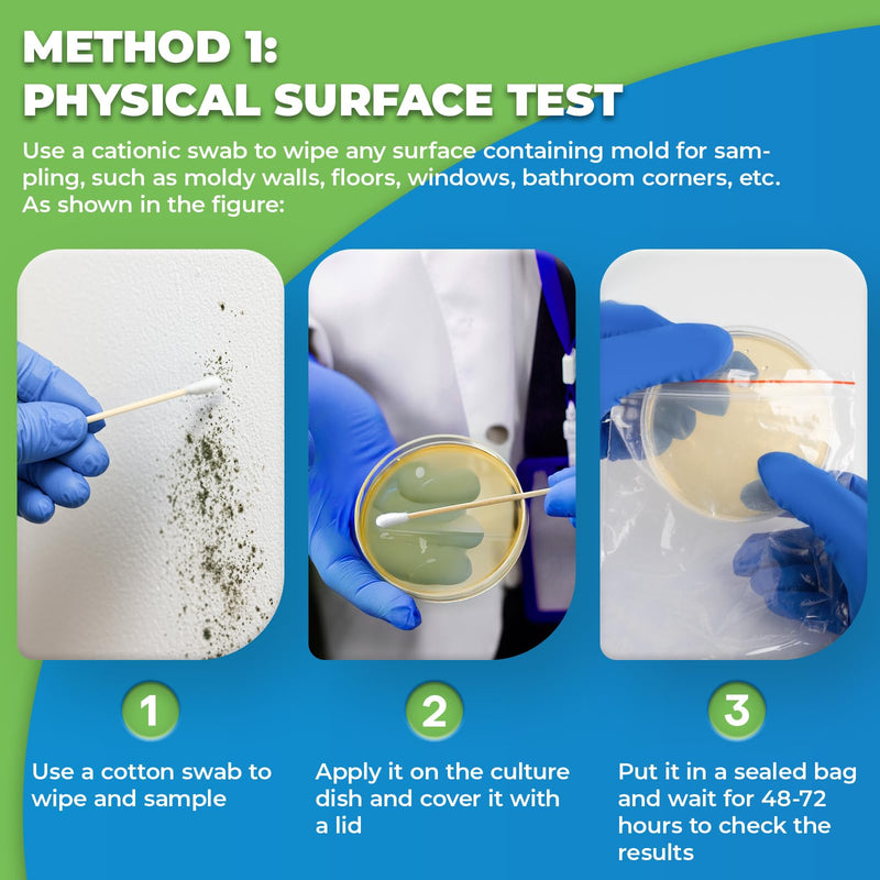 [Australia - AusPower] - Mold Test Kit for Home - 6 PCS DIY Mold Detector with Detailed Identification Guide, Perfect for Air Quality Tester & Black Mold Testing Kit in HVAC Systems & Home Surfaces 