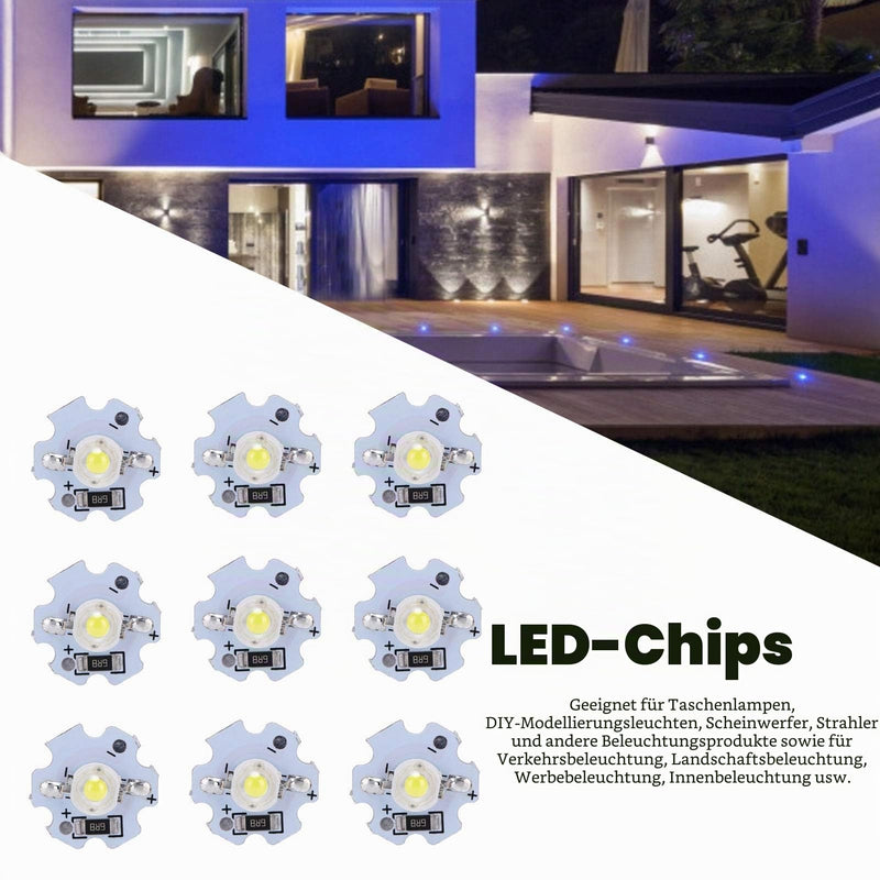 Hilitand Pack of 25 LED Chips LED Lamp Beads DIY Lighting Fixture High Power 5V 200 LM 1W (Pure White 6000-6500K) Pure White 6000-6500k