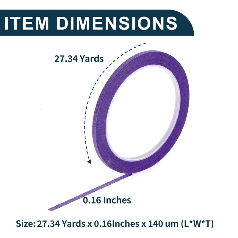 Painters Tape Medium Tack Easy Removal Masking Master Tape Purple 1 Pc 2500 x 0.40 x 0.01cm / 27.34 Yards x 0.16 Inches x 140um