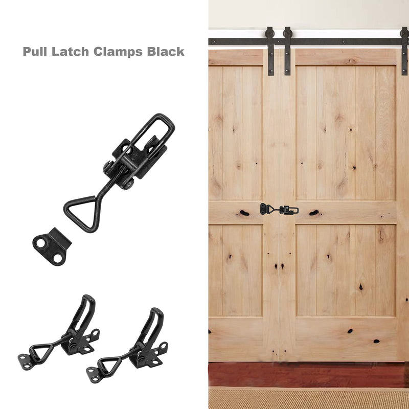 [Australia - AusPower] - 2 Pack Adjustable Black Toggle Clamp Latch(4002) Heavy Duty 550 lbs Capacity Toggle Latch & Quick Release Metal Pull Latches, Easy to Install for Lid Box Case Door Smoker(come with 10pcs 0.78" Screws) 4002?2pack? 