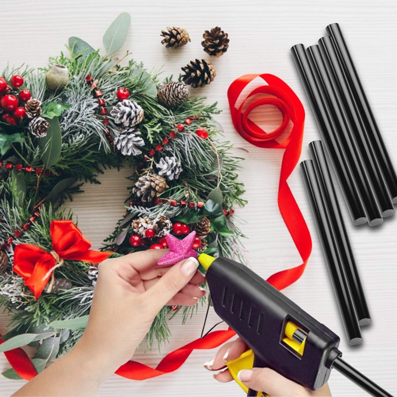 [Australia - AusPower] - Black Hot Glue Sticks, 72 Pack 0.27" x 4" Hot Melt Glue Sticks Strips Melting Adhesive Purpose Glue Sticks Mini Set for Handmade Car DIY Art Craft Home Office Project Craftwork Fix & Repairs Black 