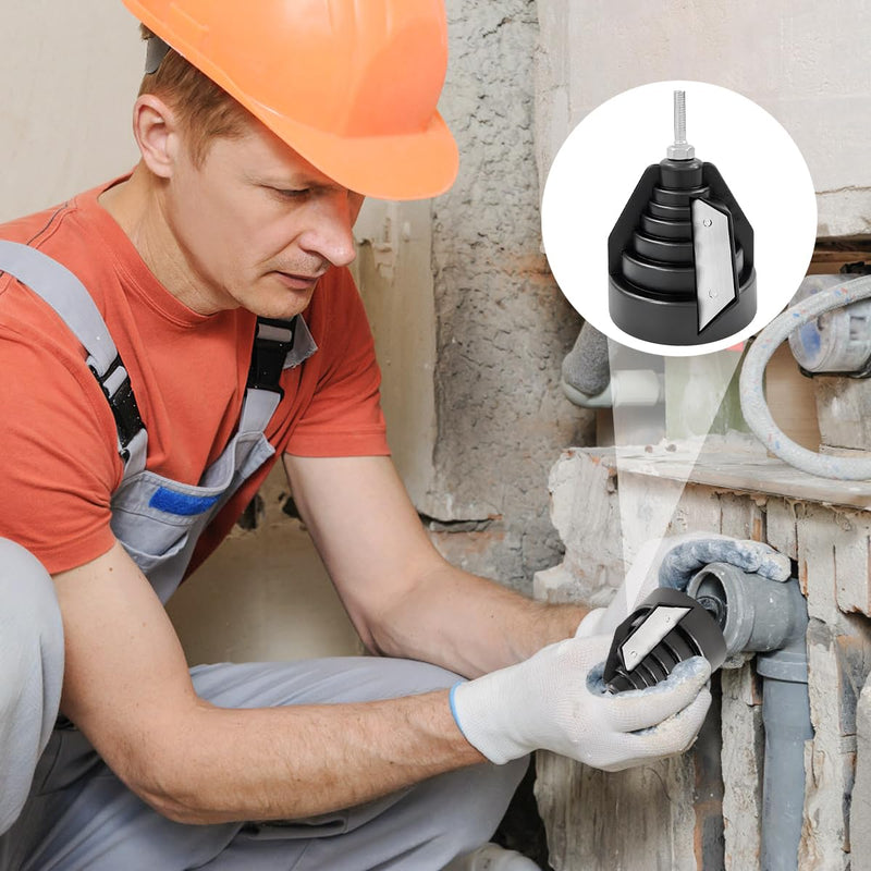 Plastic Pipe Chamfer Tool Pipe Deburrer for 20 25 32 40 50 63 mm Pipes | Hand deburrer, ABS material, for installing horticulture and crafts, deburring tool, black
