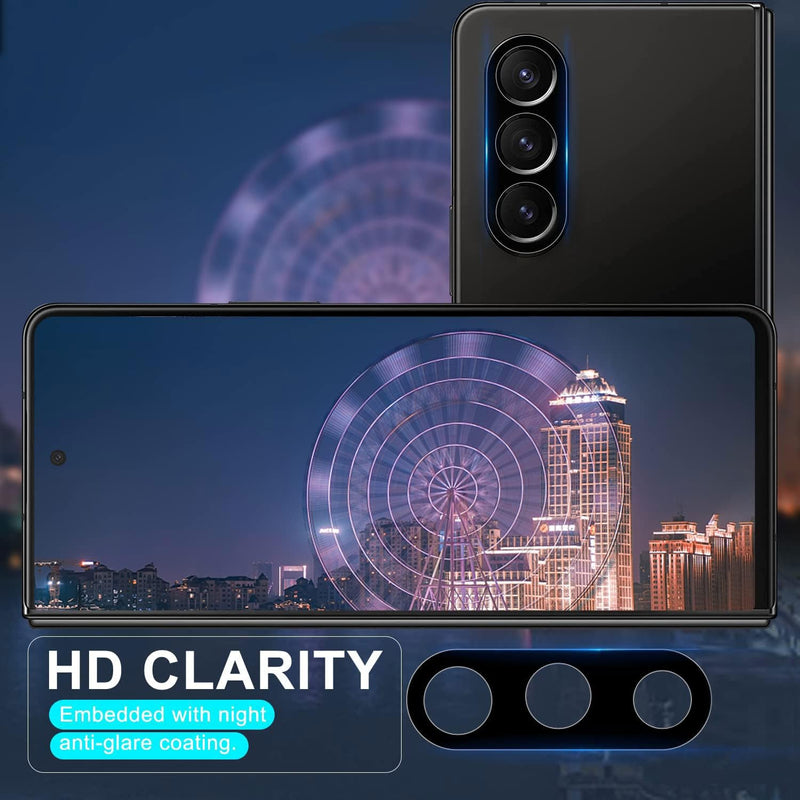 [Australia - AusPower] - DEERLAMN (3-Packs for Samsung Galaxy S24 Camera Lens Protector(6.2 Inch),9H Hardness Anti Scratch Easy Installation Tempered Glass - Black 
