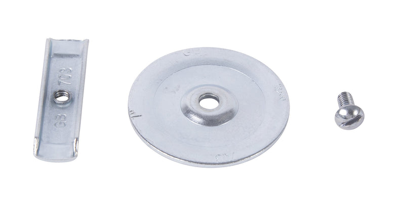 Gardner Bender KO703 Metal Knockout Seal, 1 Inch Conduit Size, Marked Size, Rust-Proof Galvanized Steel, 16 AWG Steel, ⅜ Inch Thread, Embossed - Self Centering, For Knockout Punch / Die Conduit, Cover, 25 Pk.