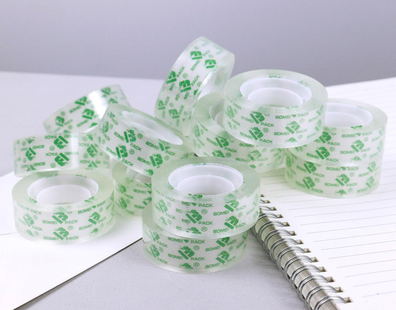 BOMEI PACK 14 Rolls Crystal Clear Tape Transparent Tape, Stationery Tape Refills Rolls for Dispenser, 3/4 in x 900 in,1 inch Core, Gift Wrapping Clear Tape Bulk for Office, School and Home