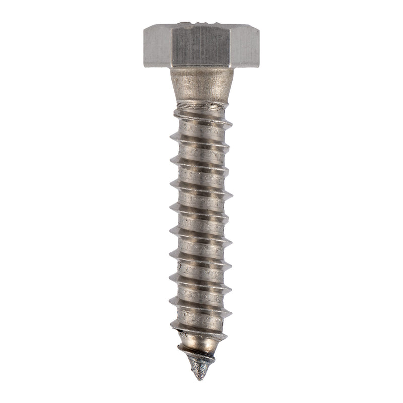 [Australia - AusPower] - 5/16 x 1-1/2 Stainless Lag Bolt (25-pack) 18-8 Stainless Steel, Heavy Duty Hex Wood Lag Screw, ASME B18.2.1 Commercial/Industrial Grade by Makers Bolt 5/16 x 1-1/2 (25 pack) 