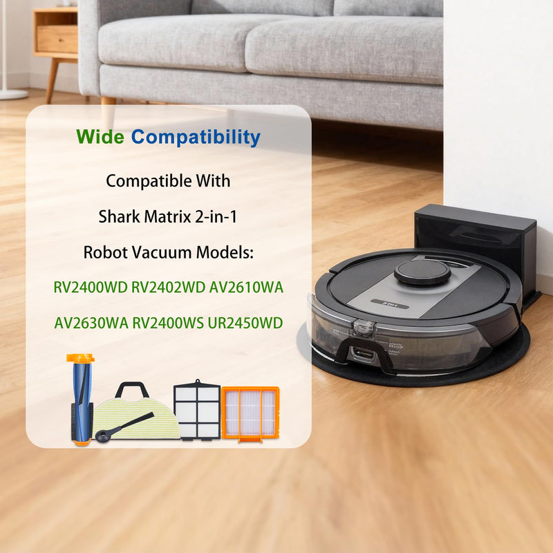 Replacement Parts for Shark RV2400WD RV2402WD AV2610WA AV2630WA RV2400WS UR2450WD Matrix 2-in-1 Robot Vacuum (15 Pack) 15 Pack