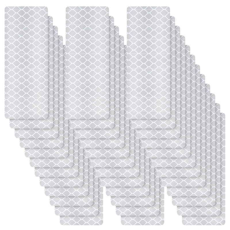 Lusofie 60 Pcs Reflective Stickers High Visibility Reflective Tape Safety Reflectives Strips Waterproof Reflector Tape for Bicycles Cars Motorcycles Helmets and Mailboxes,1.2 x 3.15 Inch(White) White