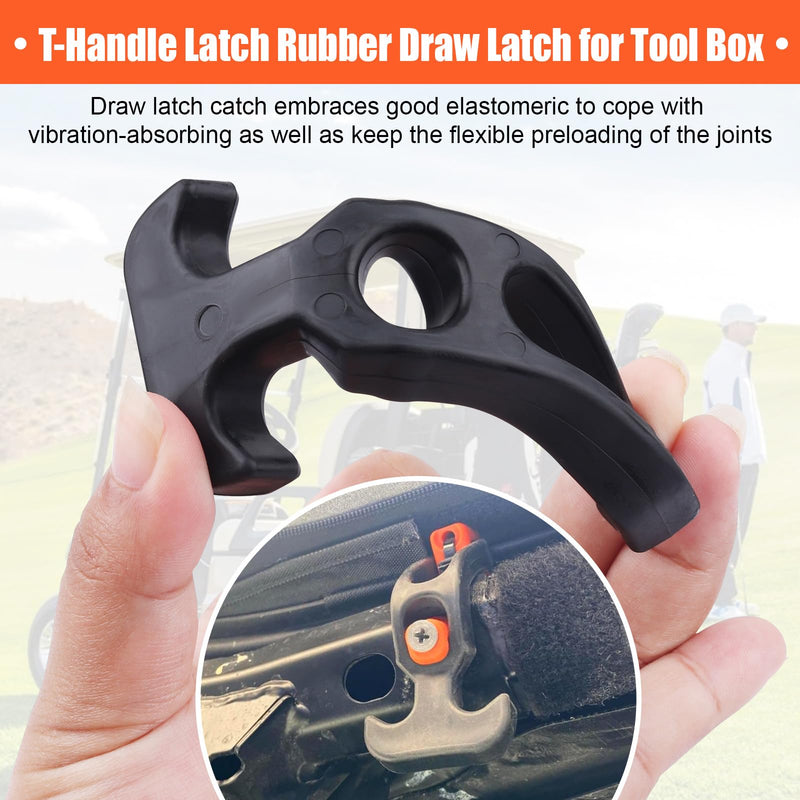 [Australia - AusPower] - Rubber Flexible Latches with Brackets for Tool Box, Cooler, Golf Cart, 2 PCS 