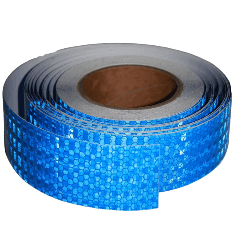 Blue Reflective Tape 2 inch Wide for Cars, Outdoor Waterproof High Visibility Warning Safety Adhesive Tape (66 Feet) 2"X66ft Blue 1