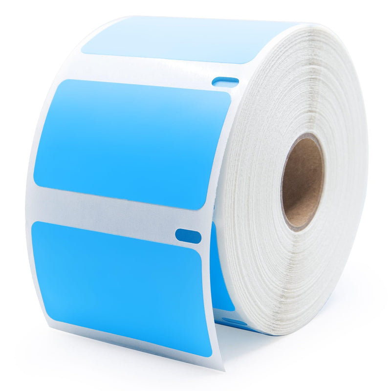 LabelValue LV-30334B 2-1/4" x 1-1/4" Blue Multipurpose Direct Thermal Labels Compatible with Dymo 450 Series and Earlier LabelWriter Printers - 1000 Labels Per Roll - 1 Roll