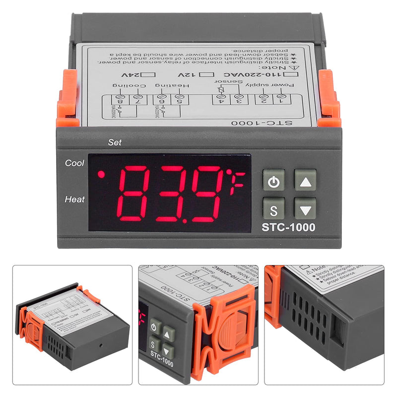 [Australia - AusPower] - Digital Temperature Controller, -1000 Cooling and Heating Temperature Controller Digital Thermostat with Sensor for Temperature Measurement Temperature Control (AC110~220V) AC110~220V 