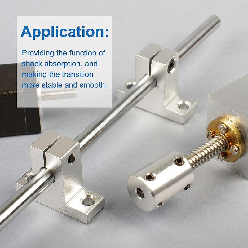 [Australia - AusPower] - 8mm to 10mm Bore Rigid Coupling Set Joint with Screw Wrench L22XD16 Stainless Steel,Shaft Coupler Connector for 3D Printers, Motor Accessories,2pcs 8mm to 10mm 2 