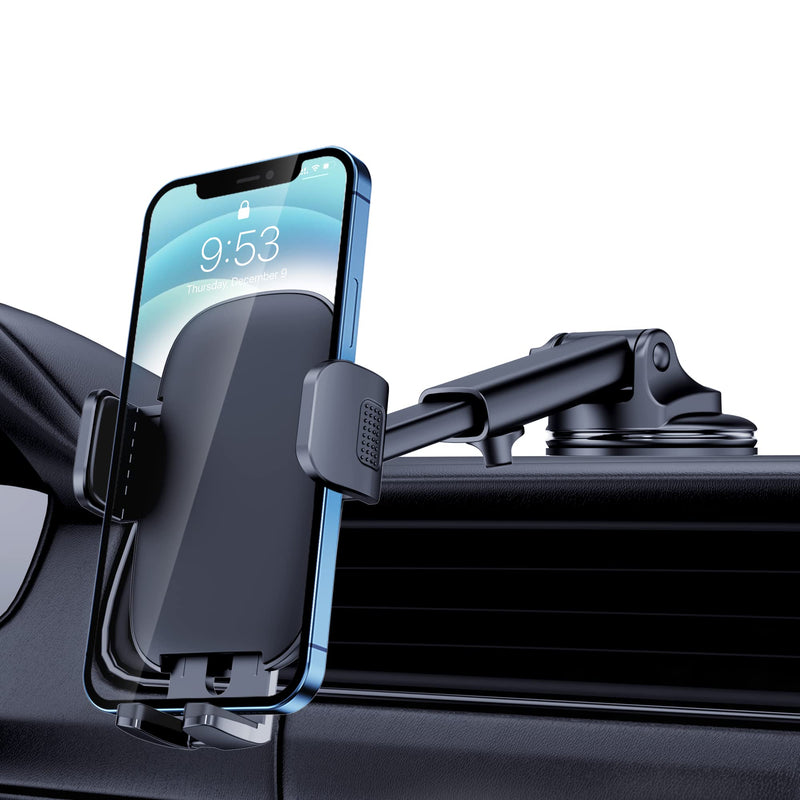 [Australia - AusPower] - Qifutan Car Phone Holder Mount Phone Mount for Car Windshield Dashboard Air Vent Universal Hands Free Automobile Cell Phone Holder Fit iPhone Black 