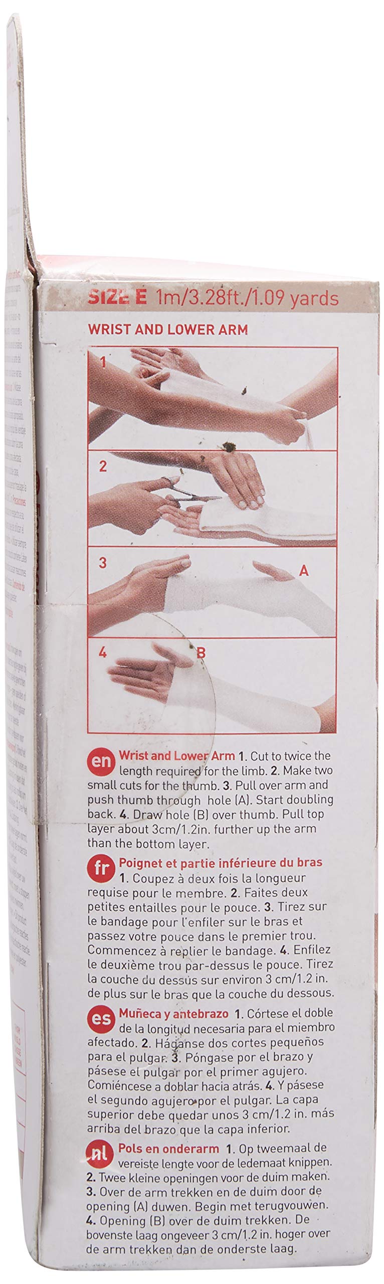 [Australia - AusPower] - Molnlycke 1528 Tubigrip Multipurpose Tubular Bandage, Size E, 3.5" Width, Natural, 39.37" Length 