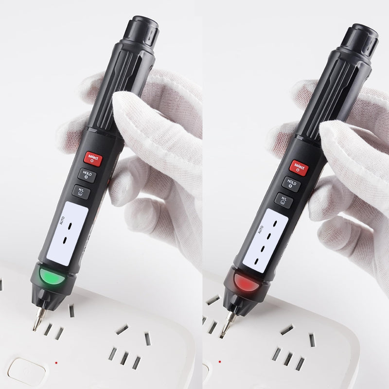 [Australia - AusPower] - Mini Smart Pen multimeter 4000Count AC/DCresistance/diode/ON-Off Test Zero line/Live line Test Flashlight Lighting(High Version) 
