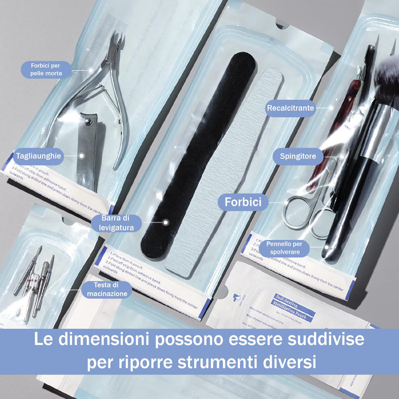 150pcs Sterilization Bags, Sterile PVC Bags, Autoclave Bags, Self Sealing Bags for Sterilization, Sterilization Bags