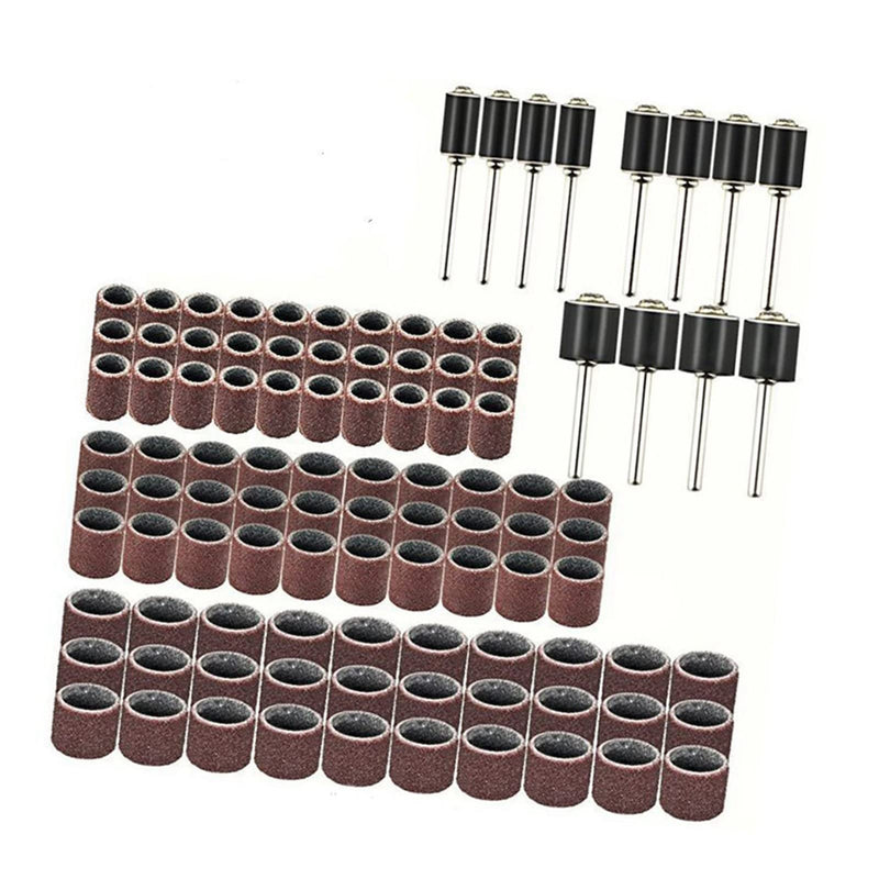 [Australia - AusPower] - 12 x 9 x 4 1/4 Sanding Drum Pack of 102 Sanding Belt Sand Drum Rotary Sanding Ring Sanding Polishing Tool 