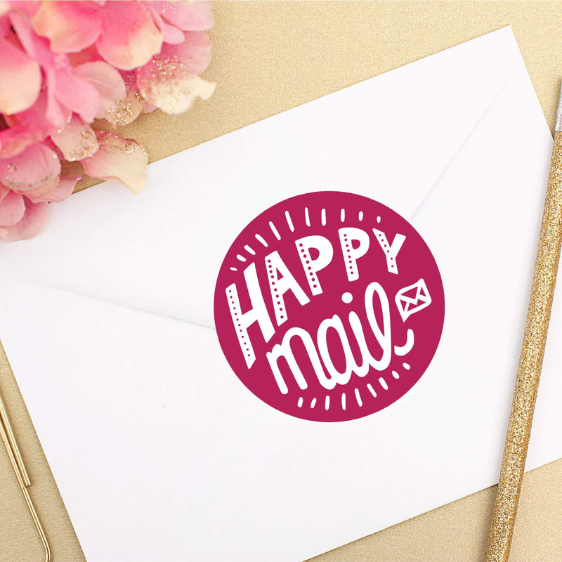 WRAPAHOLIC Happy Mail Business Stickers - 8 Kinds Colors Thank You Stickers, Shipping Stickers - 1.5 x 1.5 Inch 1000 Total Labels - NewNest Australia