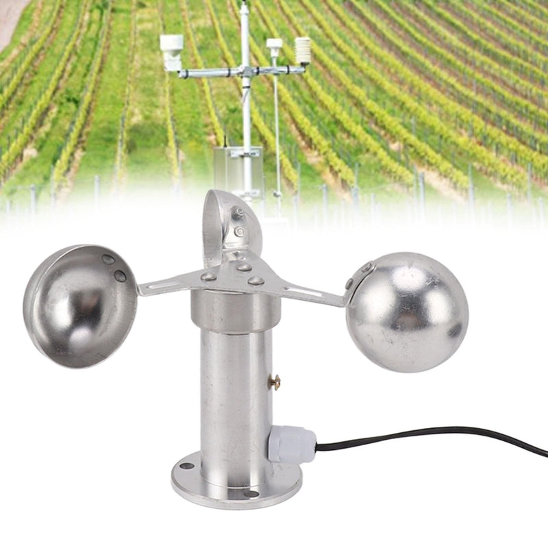 [Australia - AusPower] - Tnfeeon Aluminum Alloy Anemometer Wind Speed Monitoring Sensor, Equipped with 3 Cups Wind Speed Sensor, Provides 0-3.8V Output, Reliable and Durable 