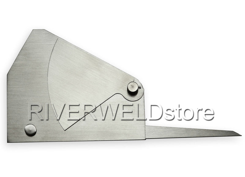 [Australia - AusPower] - RIVERWELD Skew-T Fillet Weld Gauge Gage Checking Angle of Vertical Member Weld Acute Side Obtuse Side Welding Inspection 