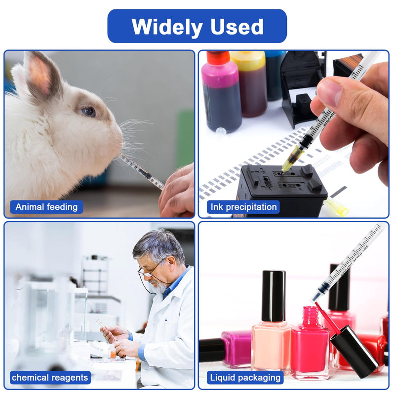 [Australia - AusPower] - Pack of 20 Syringes 1 ml Syringes Colostrum Syringe Colostrum Collector Plastic Syringes with Caps Without Needle for Refilling and Measuring Liquids Scientific Laboratories Animal Feeding White 