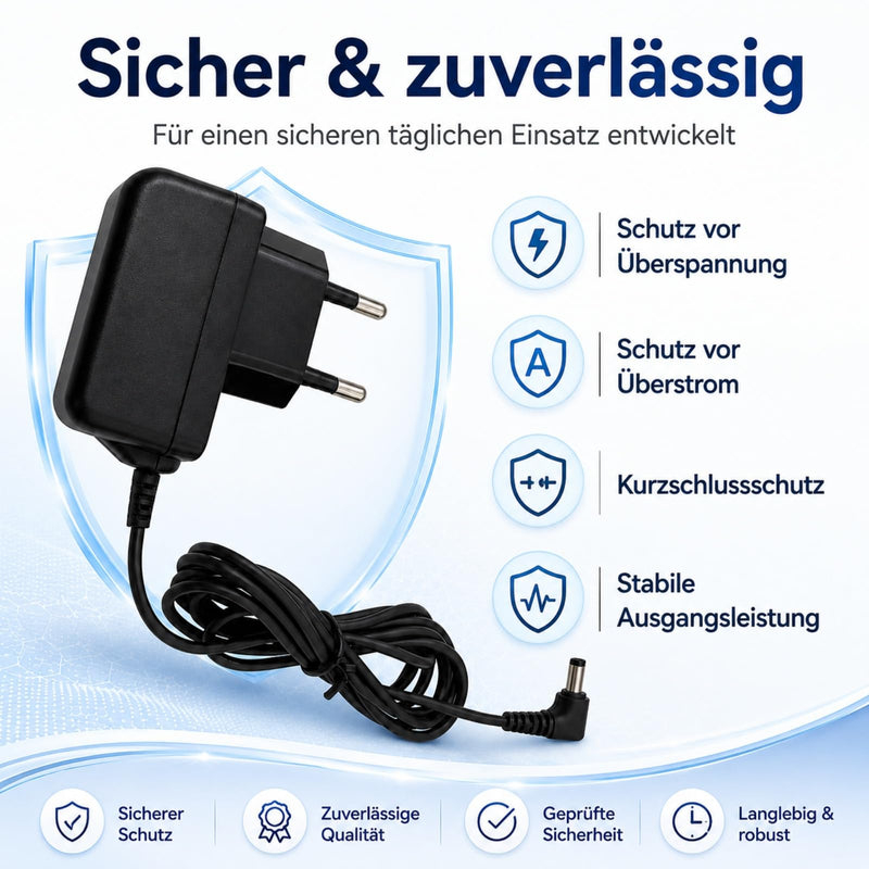 6V 700mA Power Supply for Blood Pressure Monitor, AC/DC Replacement Power Adapter Compatible with Omron Hem U J L Series, EU Plug Charger for Electronic Upper Arm Blood Pressure Monitors
