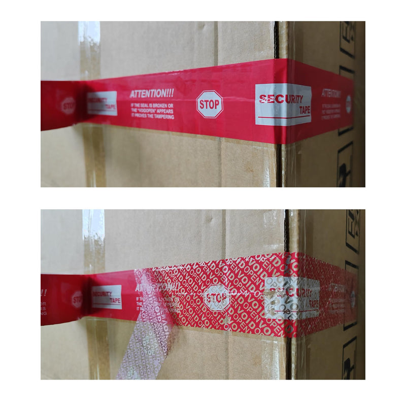 1 Rolls,2" x55 Yards Total Transfer Tamper Evident Security Packing Tape Seals (Superior Tamper Proof with Thick Void Film) 1 Rolls,2" x55 Yards