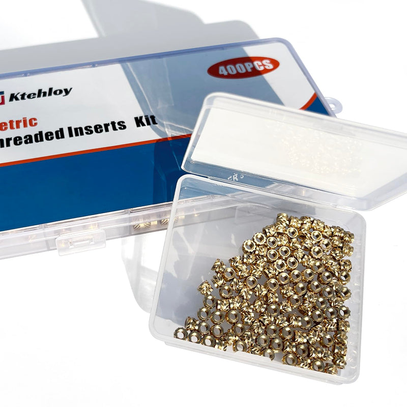 [Australia - AusPower] - 120Pcs M3 Threaded Inserts, Metric knurled Nuts Brass Heat Set Insert for Plastic Parts,Insert by Heat into 3D Printing Components(M3x4x5mm) M3xL4xD5 