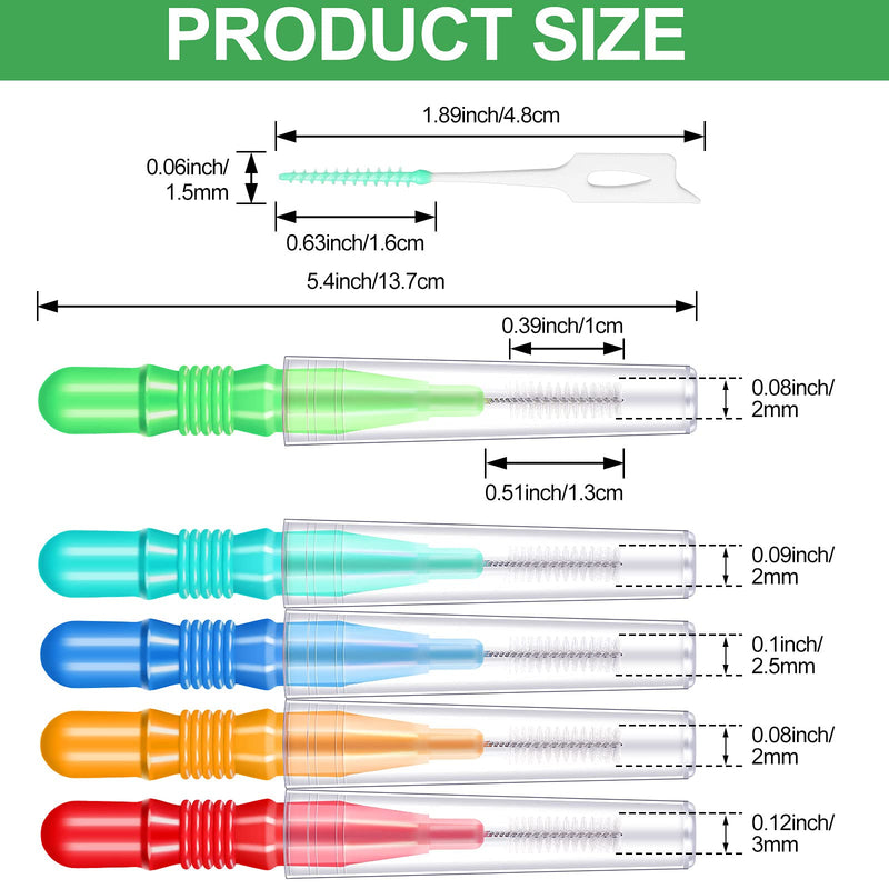 [Australia - AusPower] - 350 Pieces Interdental Brush Tooth Floss Tooth Cleaning Tool Toothpick Dental Tooth Flossing Head Oral Dental Flosser Teeth Soft Dental Picks Refill Dental Flosser Toothpick Cleaners (Mixed Color) Mixed Color 