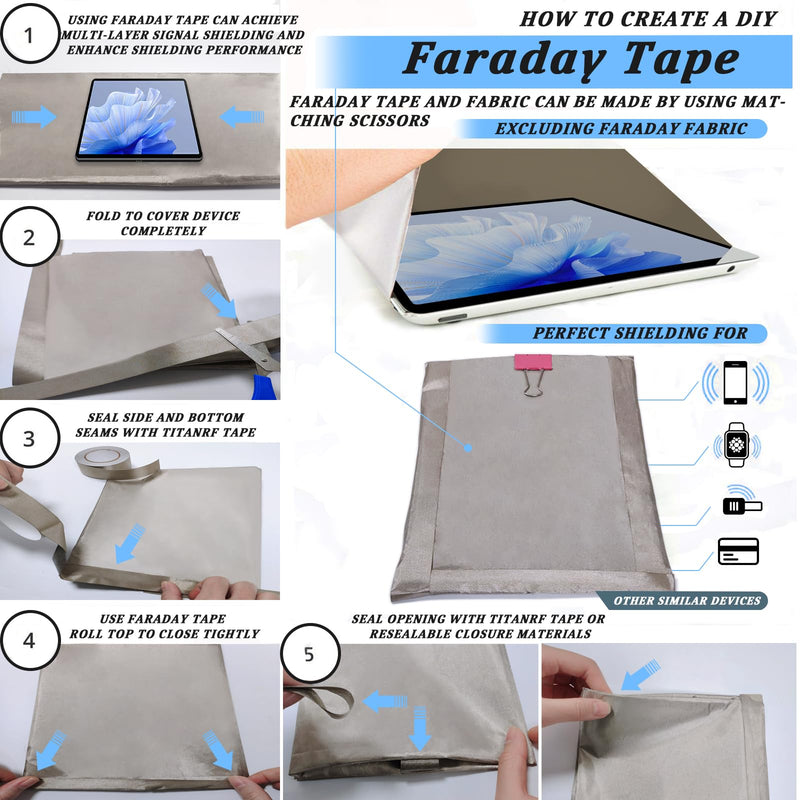 [Australia - AusPower] - Faraday Tape Double Conductive Cloth Tape, with Conductive Adhesive for, Grounding, EMI Shielding, Wire Harness, Cable Interference Blocking (1in x 59 Feet) 1in x 59 Feet 