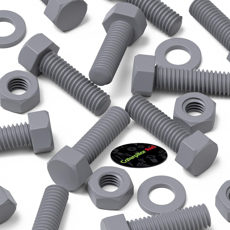[Australia - AusPower] - 50 x Hexagon Head Screws Grey PVC Plastic nuts and bolts, Hex Head, oxidation resistant, weather resistant, UPVC, Plastic nuts and bolts, M6 x 20mm, (15/64 x 25/32 in) 