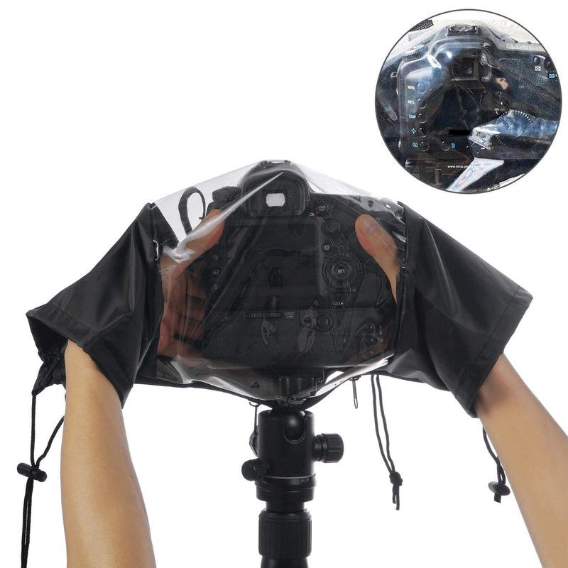 [Australia - AusPower] - WANBY Camera Rain Cover Professional Waterproof Nylon Sleeves DSLR Camera Rain Cover Protect for Rain Snow Dust Sand 