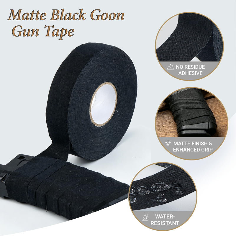 Tactical Grip Tape,1Inch Strong Adhesive Gun Griptape,Multipurpose Non-Slip Tactical Wrap Tape for Guns,Handgun, Rifle, Hockey,Bats, Rackets, Pullup Bars, Tools & Sport Handles 1 Roll