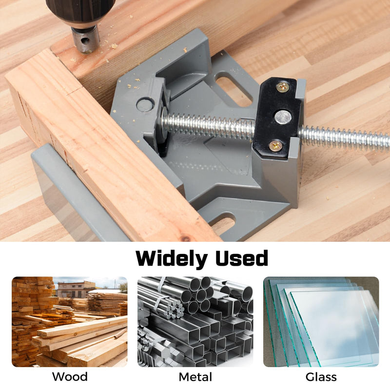 [Australia - AusPower] - Corner Clamp, 2pcs 90 Degree Right Angle Clamp with Adjustable Aluminum Alloy Swing Jaw, Single Handle Clamps for Woodworking Tools Photo Framing, Present for Men Dad 11.1 Inch Small 11inch-2pack 