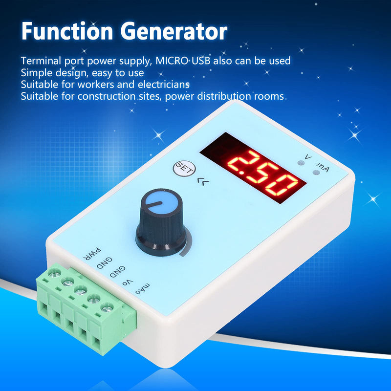 Digital Signal Generator, Function Generator Analogue Simulator 0-10V/2-10V 0-20mA/4-20mA, High Accuracy for Electronics Laboratory Production Teaching Research