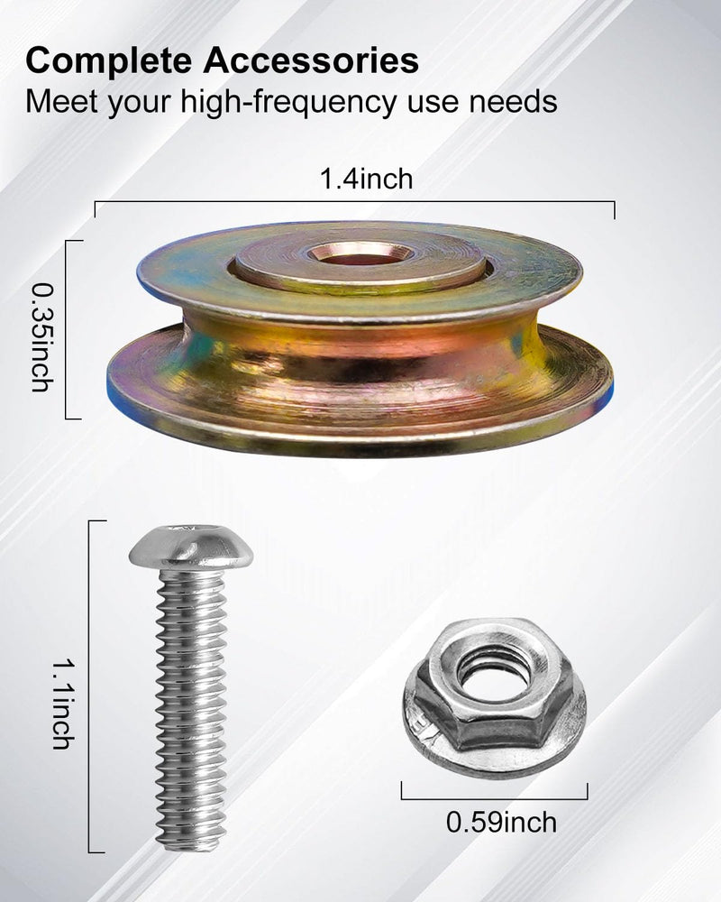[Australia - AusPower] - (2 Pcs) Cut Off Flange Track Bearing Kit Compatible with Tapco Pro & max Siding Brake, 12334 Rollers 12364 Screws and 10094 Lock Nuts, Alloy Steel Brake Parts 