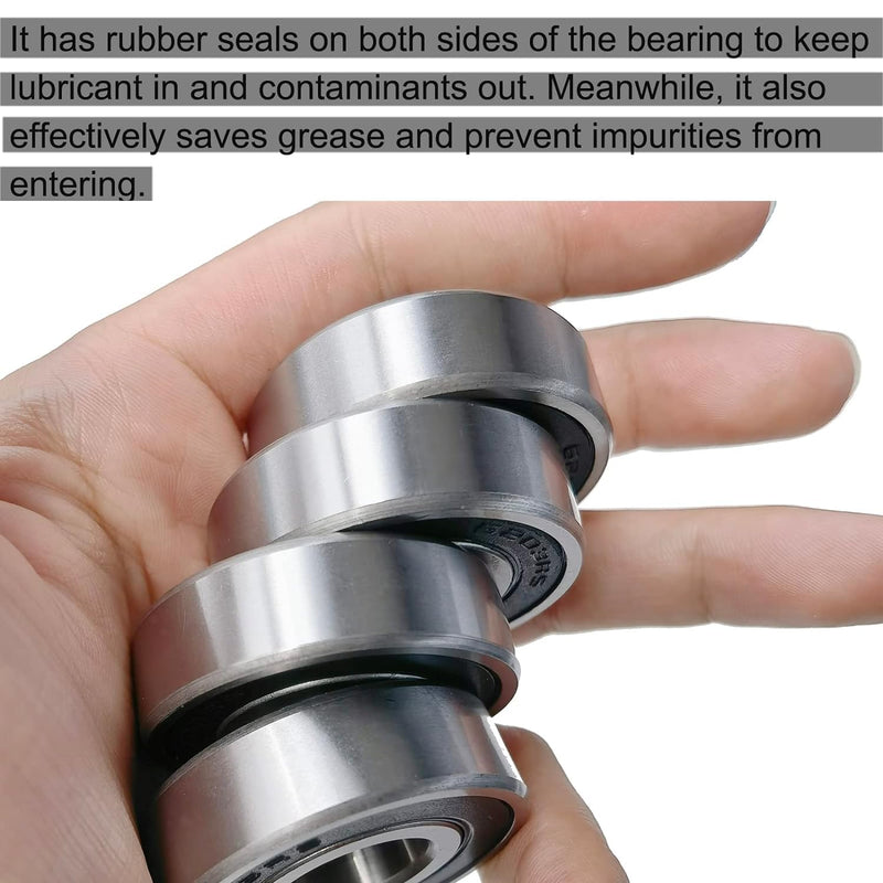 [Australia - AusPower] - 10 Pack 6203-2RS Double Rubber Seal Deep Groove Ball Bearings 17x40x12mm, Pre-Iubricated for High RPM,Stable Performance and Cost Effective Bearings. 6203-RS 