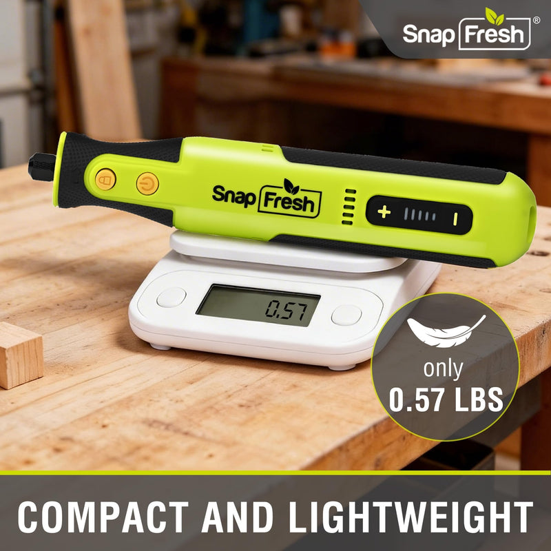 SnapFresh 8V Cordless Rotary Tool Kit, 28,000 RPM 5-Speed Mini Electric Multi-Tool with LED Light, USB-C Rechargeable, 46 Accessories & Carry Bag, Lightweight for DIY Crafts & Dog Nail Grinding 8
