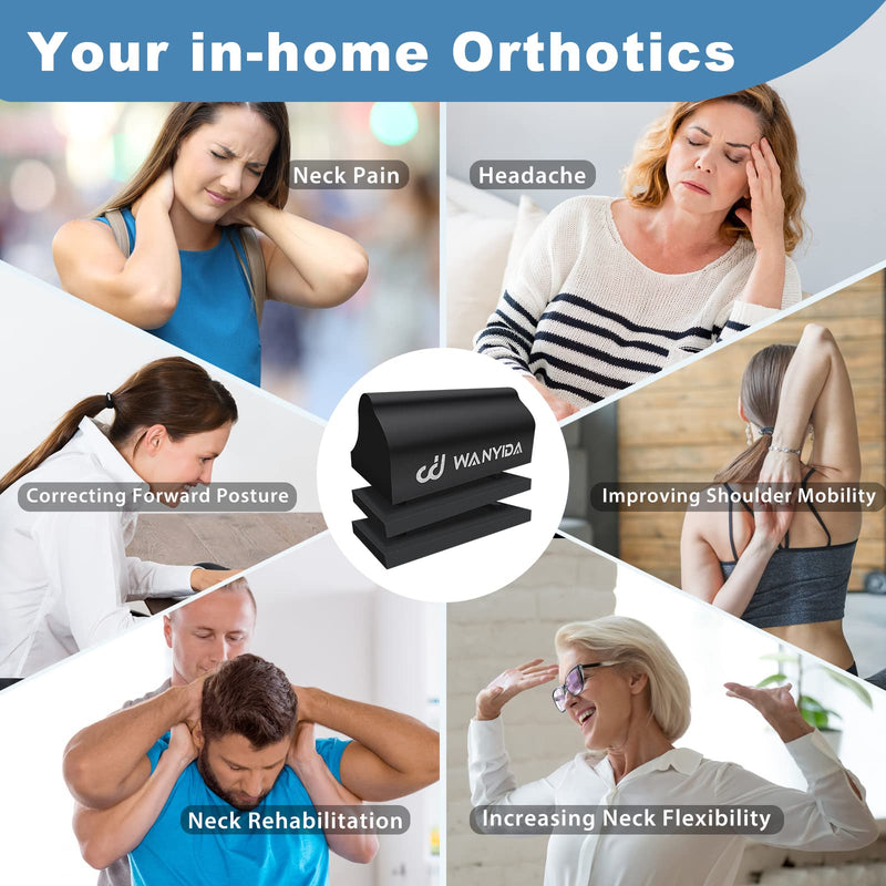 [Australia - AusPower] - Neck Stretcher Chiropractic Pillows for Neck Pain Relief, Cervical Traction Device for Cervical Spine Alignment. Neck and Shoulder Relaxer. (without cloth cover) without cloth cover 