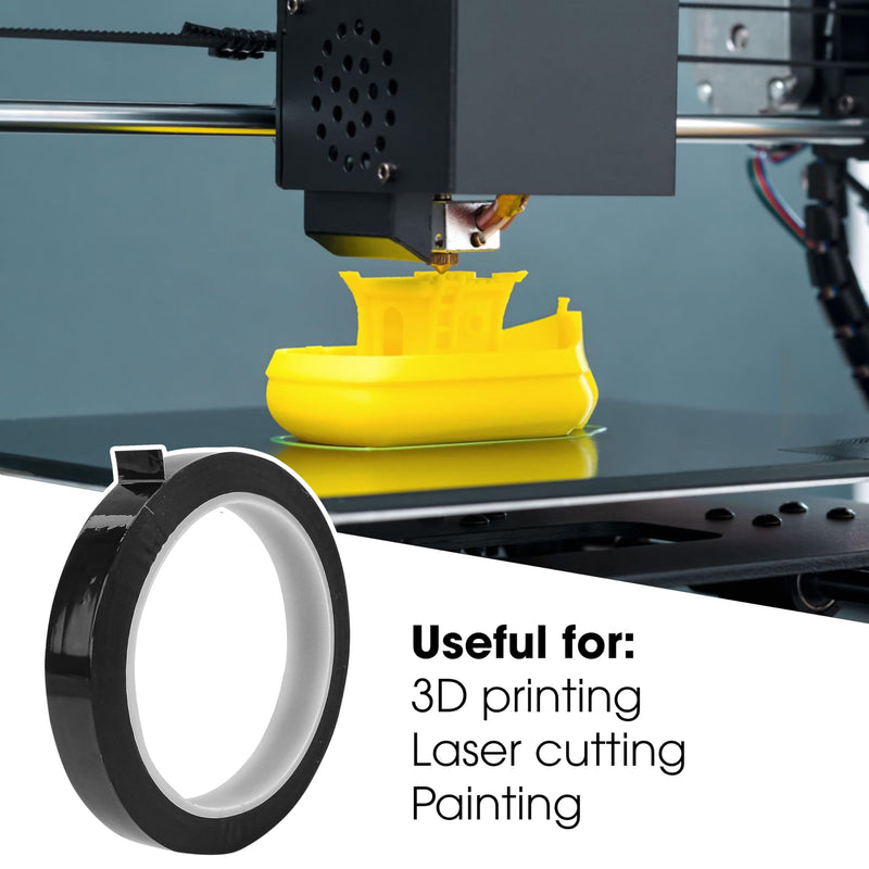 2PCS 14mmx50Meter 3D Printer Tape, Masking Shading Border Wish Tape Accessories Parts for Elegoo Mars for Photon LCD 3D Printer Laser Painters (Black)