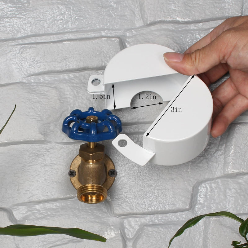 Outdoor Faucet Lock System -Gate Valve Lockout Device -Prevent Water Theft by Cover and Code Lock,Stop Unauthorized Water use and Vandalism,Water Spigot Cover (White Password Lock) White