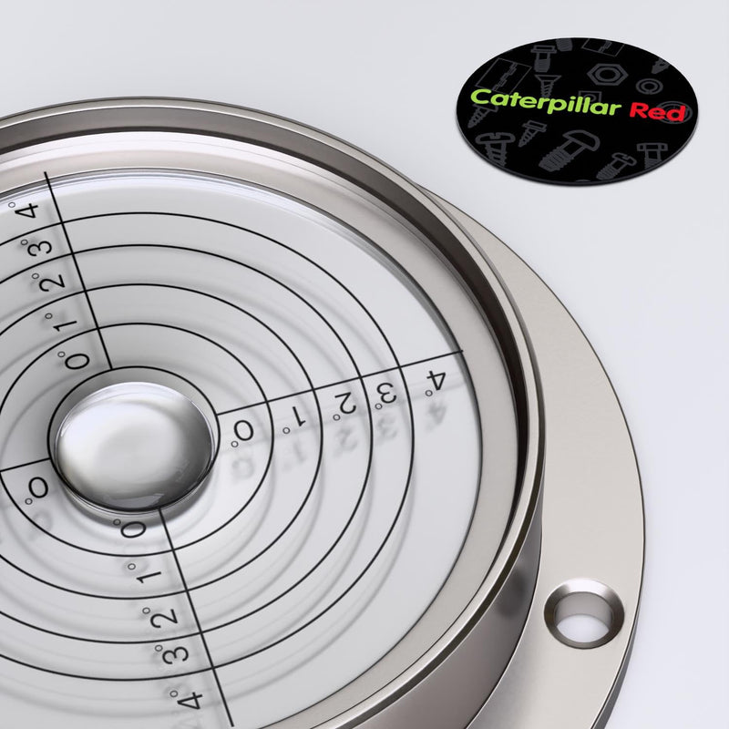 [Australia - AusPower] - Large Flanged Metal Circular Angle Spirit Bubble Degree Level (Green aqueous) 71mm Diameter with Degree Marking, (2 51/64 in) 