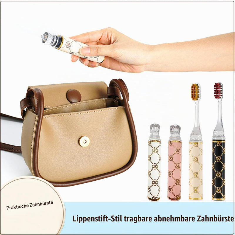 Travel toothbrush, pack of 4, travel toothbrush, foldable with case, ideal for travel toothbrush, camping and business trips