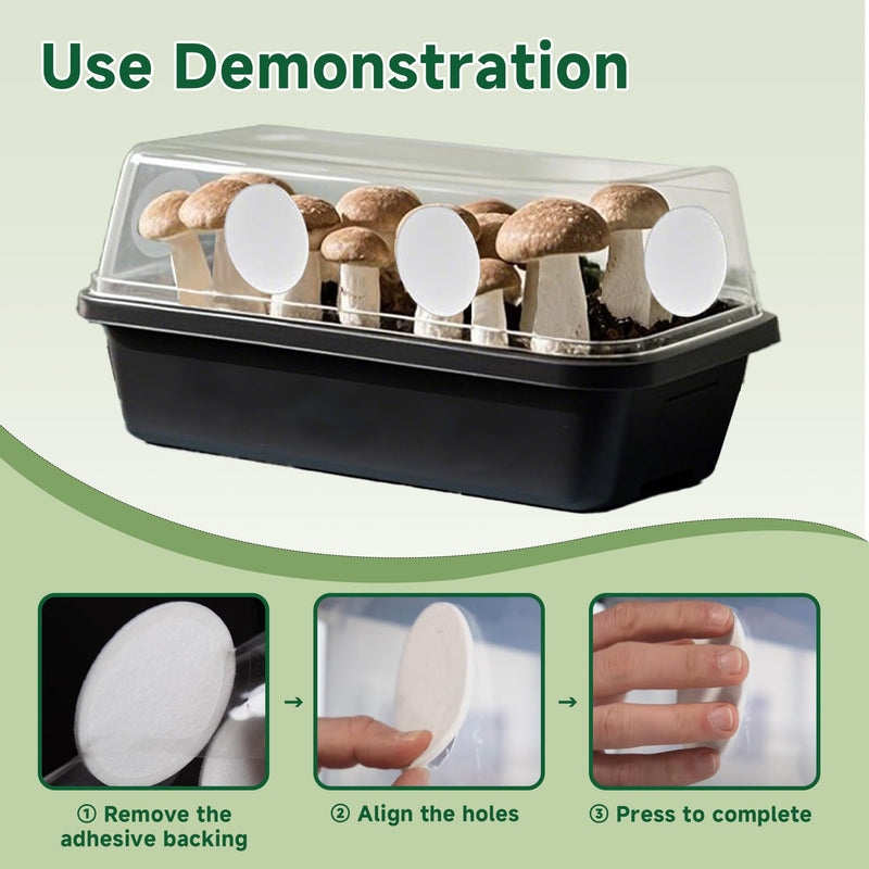 [Australia - AusPower] - 24-Pcs 3" Monotub Adhesive Filter Disks - 2mm Thick Monotub Filter Discs for Mushroom Growing Supplies - Replacement Filter Pads for Monotub Filters and Fruiting Chambers 
